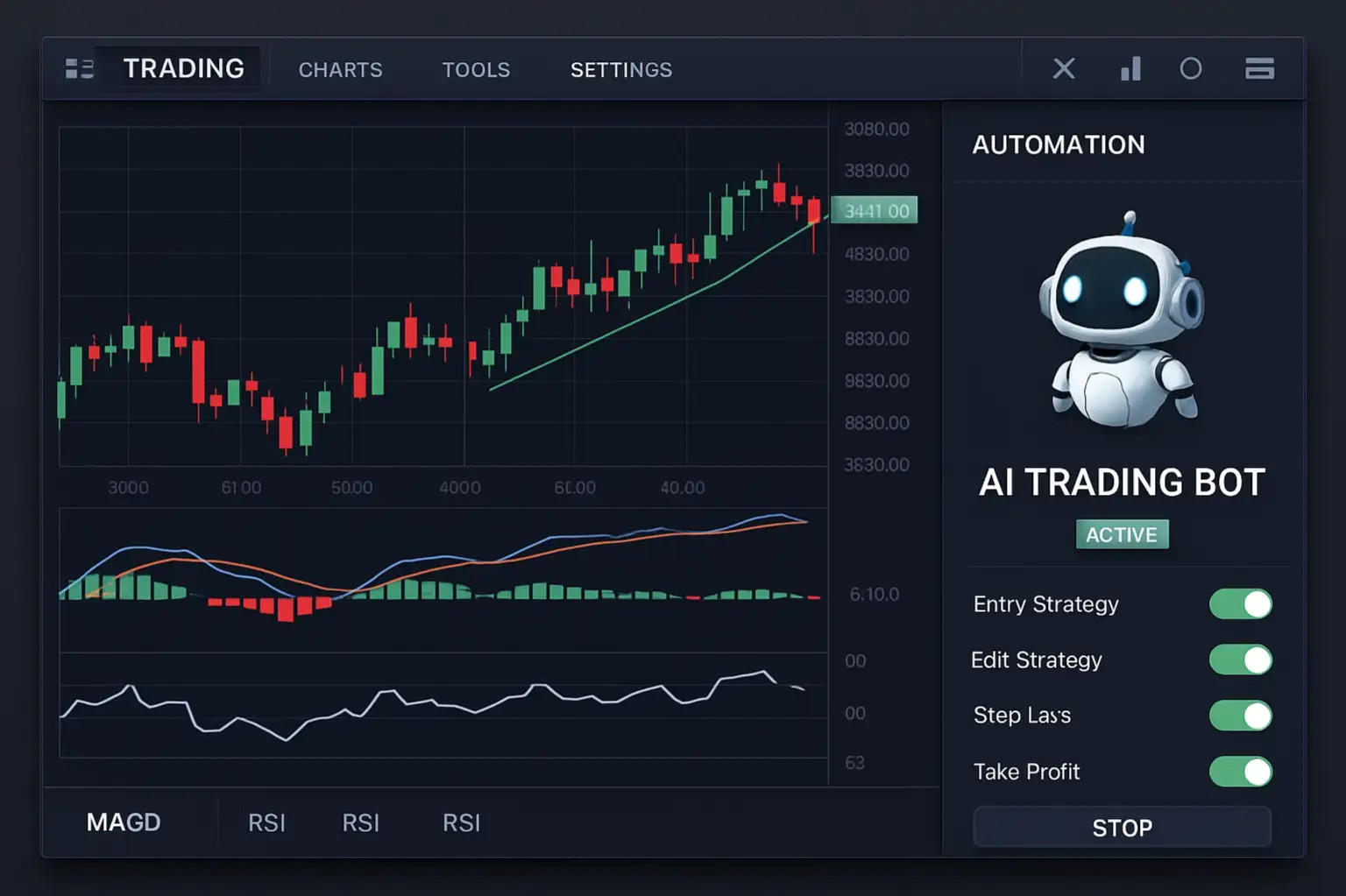 Plataforma Lucro Trader integrada à Deriv com robôs de IA